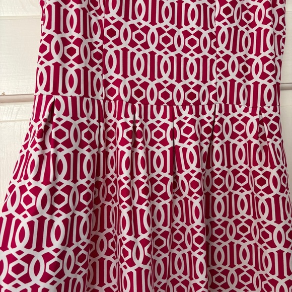 Jude Connally Rachel Dress‎ Size Small Pockets Pink White Chain Link Print Jude - Picture 5 of 10